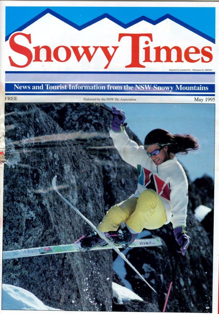 Nolen on the cover of The Snowy Times in 1995