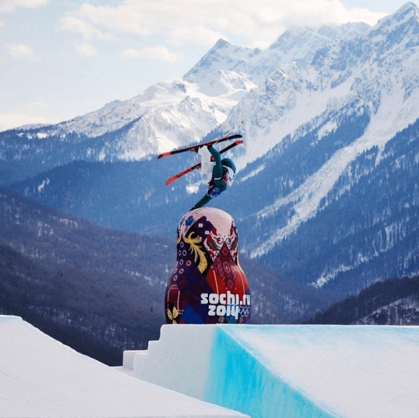 Australian Russ Henshaw in Sochi slopestyle. Photo by Ramone Cooper posted on @russhenshaw instagram