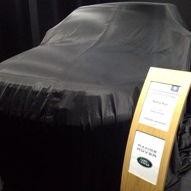 Range Rover under sheet