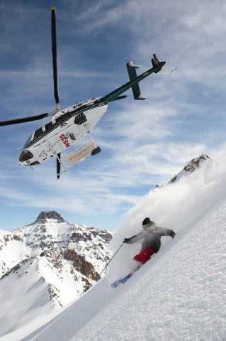 Tanner Rainville skis in the San Juans with Telluride Helitrax.