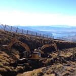 Earthworks underway on Side Saddle exit, Treble Cone Wanaka NZ