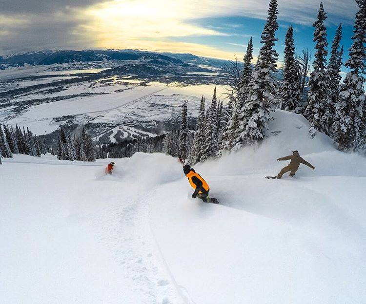 Travis Rice and mates hit up Jackson Hole on the weekend.