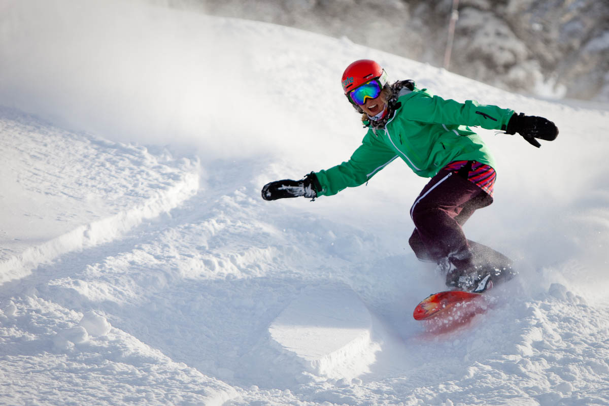 This is NOT Ashleigh boarding Snowmass, but she wishes it was.