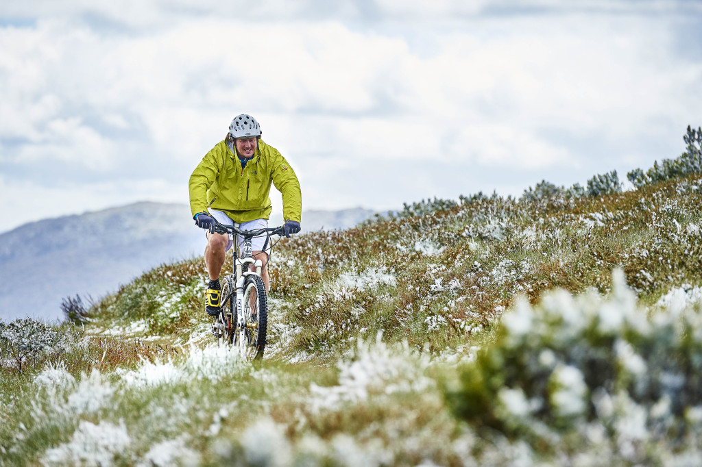 Andrew 'Rails' Railton riding on Mt Buller