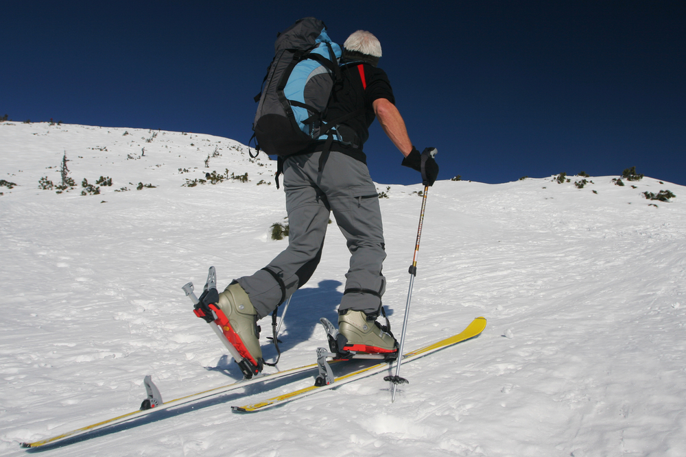 Earning your turns with some ski touring.