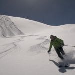 34 Dave running home to the tent on day out below Dvoinoi – Rich Emerson