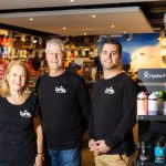 Bumps – Glenda, Peter, Rob inside store