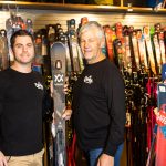 Bumps – Rob and Peter skis