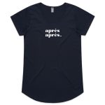 apres womens tee navy