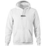 skier hoodie white