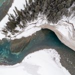 Confluence of the Cross and Kootenay Rivers.