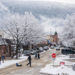 Downtown Nelson in the winter.