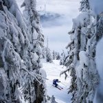 Skier at Red Mountain Resort, Rossland BC