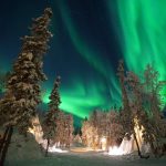 Aurora-Village-Yellowknife-Northwest-Territories-Canada-Aurora-Borealis-Northern-Lights-winter-wonderland-white-blue-sky-teepees-hero-insta