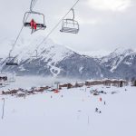 La Rosiere winter ski resort in the Espace San Bernardo ski area.