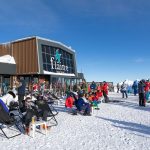 Skiers at the Grand Massif ski area’s Les Grand Platieres.