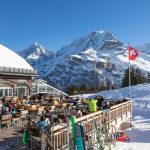 Panorama Restaurant at Allmendhubel on Schilthorn, with views over the Jungfrau Massif.